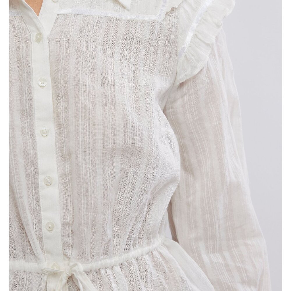 🎉LAST CHANCE🎉 FREE PEOPLE Daybreak Blouse Solid / Optic White - Picture 8 of 9